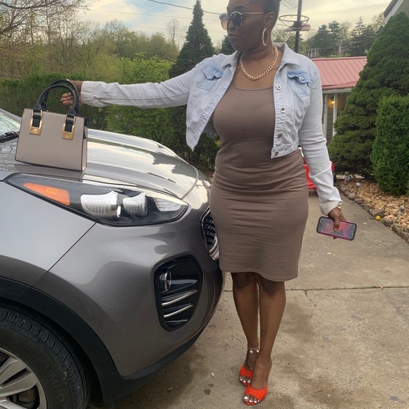 MOCHA TANK TOP MIDI DRESS - Picture 5 of 6